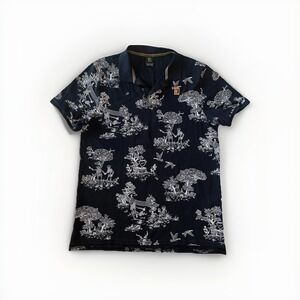 Nike Court Andre Agassi Polo Mens L Black Skeleton Toile Tennis Shirt 2019